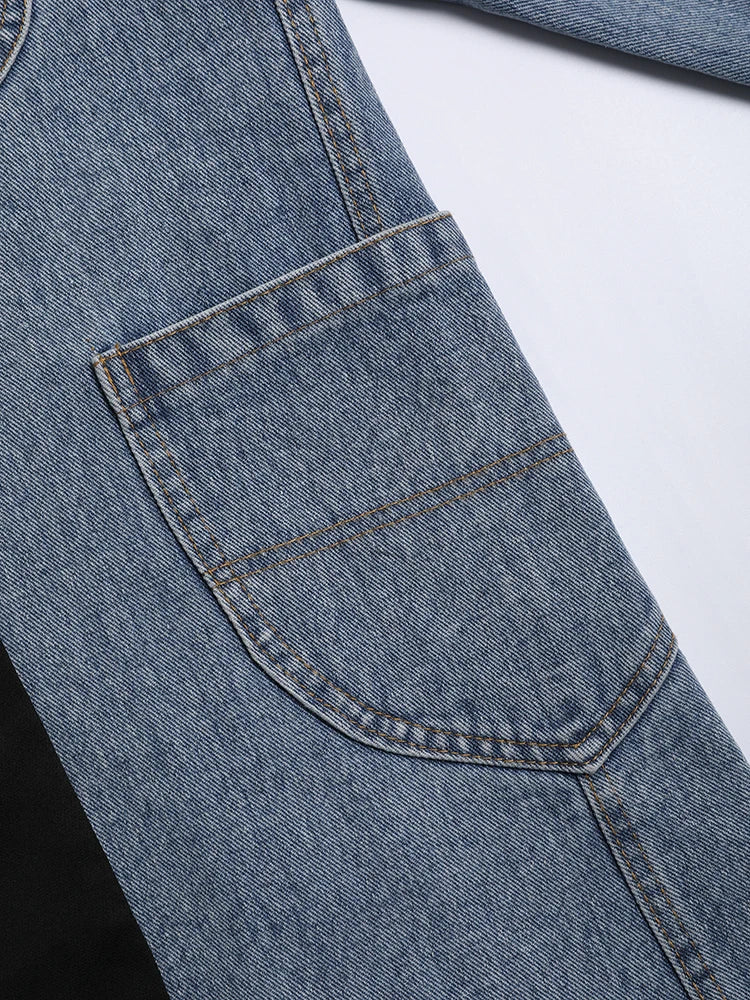 The Urban Edge Denim Patchwork Blazer