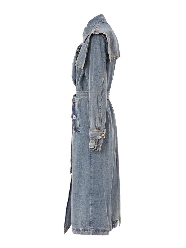 The Uptown Denim Trench Coat