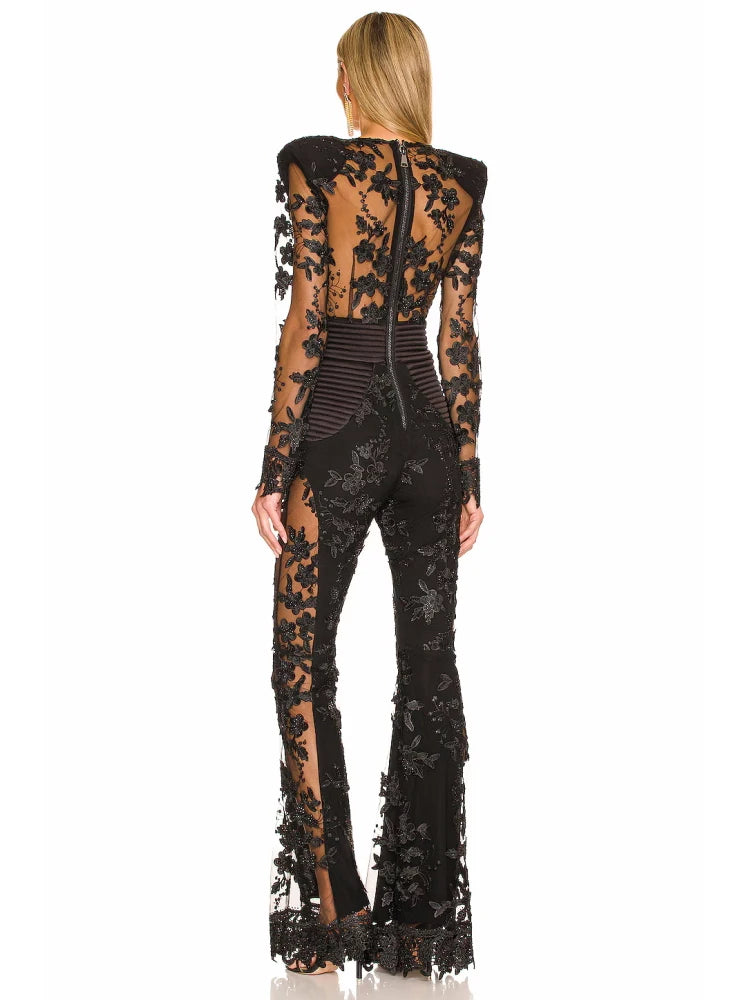 Midnight Allure Lace Jumpsuit