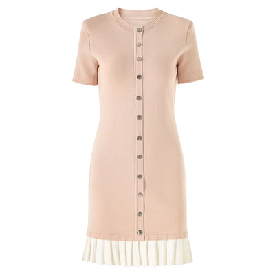 Chic Harmony Button Dress