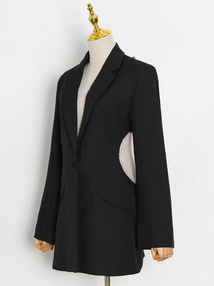 The Diva Cut Out Diamond Blazer