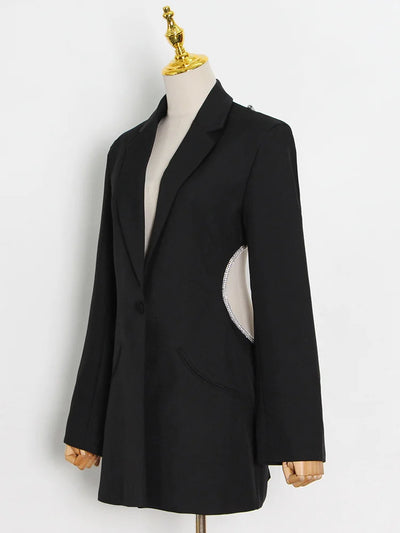The Diva Cut Out Diamond Blazer