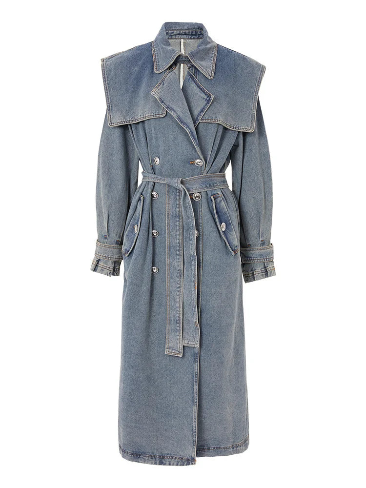 The Uptown Denim Trench Coat