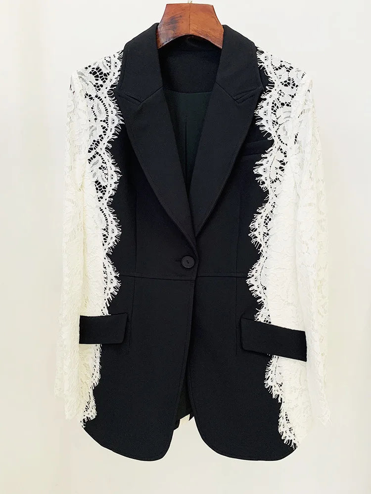 Black Lace Blazer
