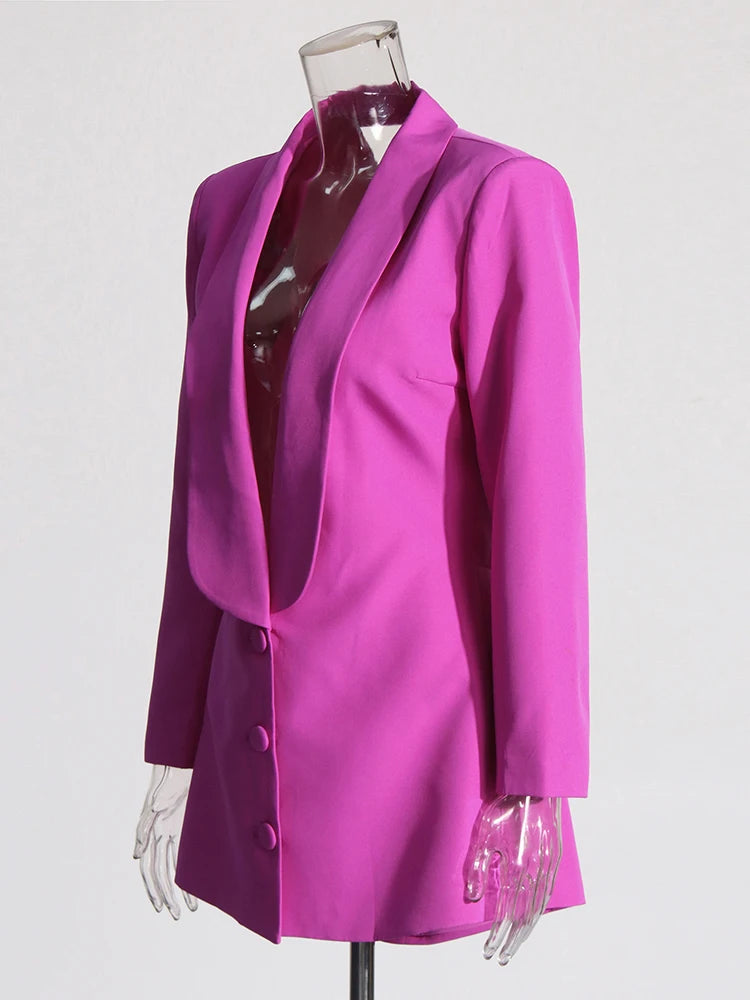 Bold Elegance Open-Back Blazer