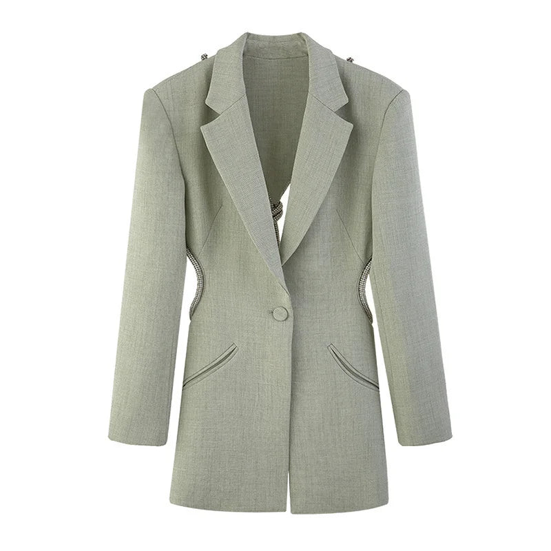 The Diva Cut Out Diamond Blazer