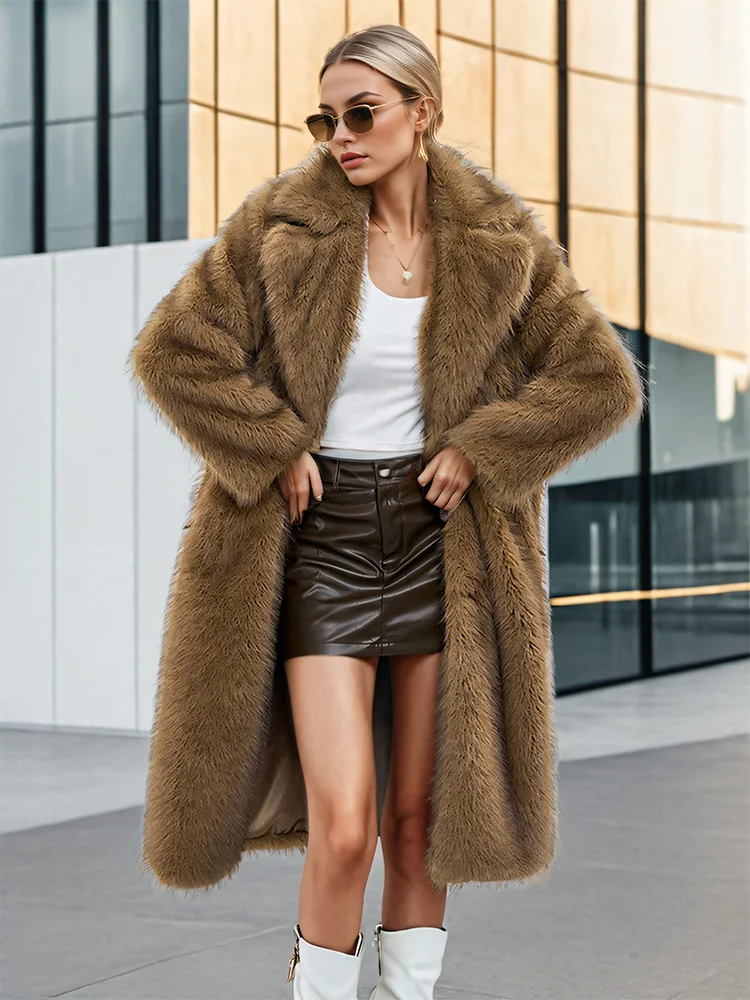 Elegant Faux Fur Coat