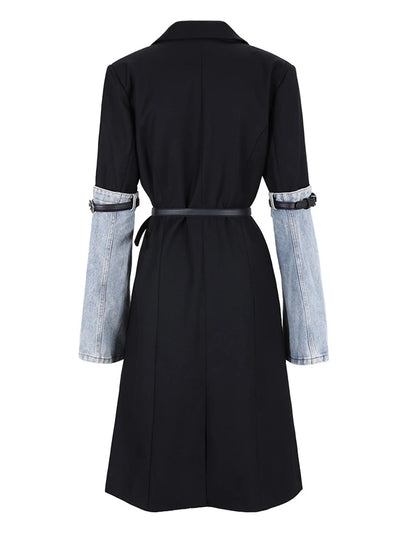 The Denim Contrast Power Coat