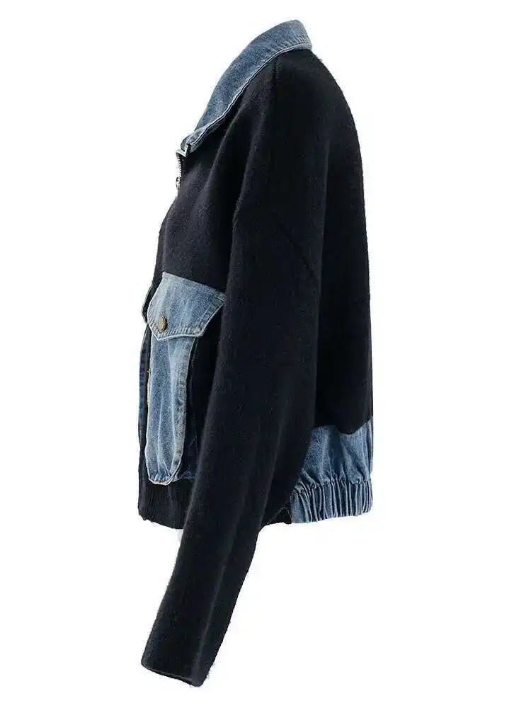 Amy's Denim Contrast Utility Jacket