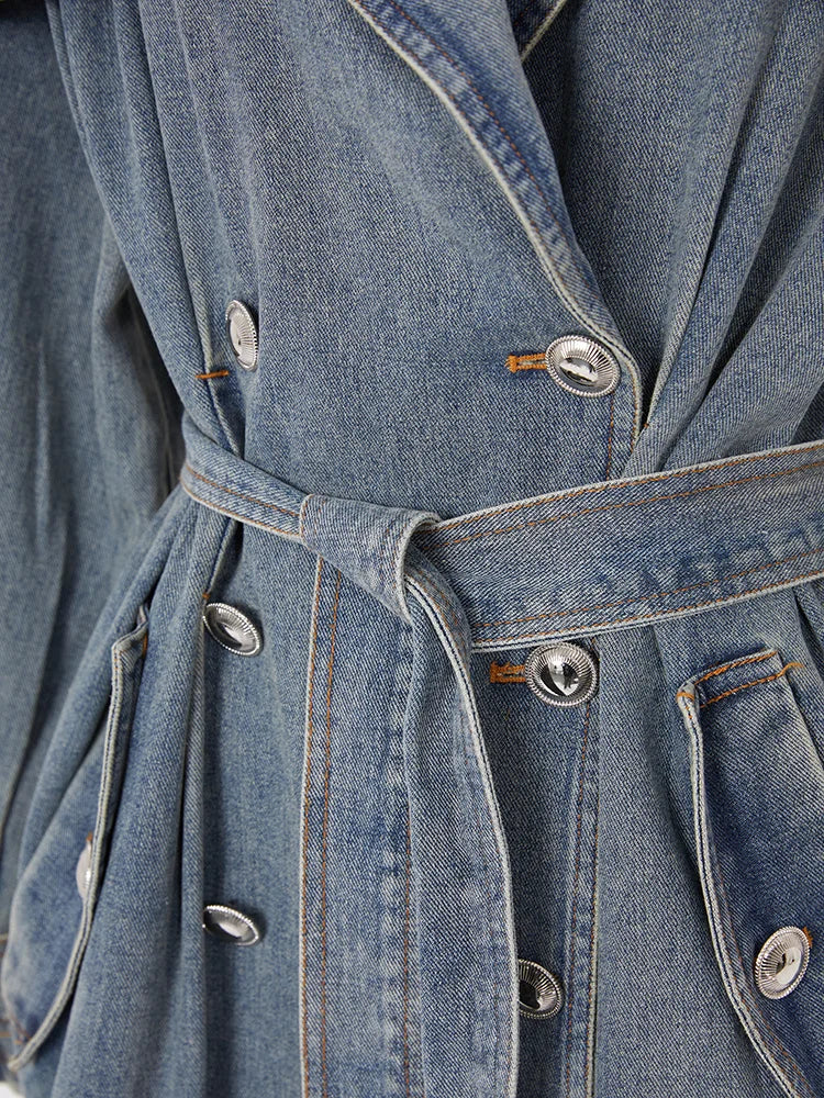 The Uptown Denim Trench Coat