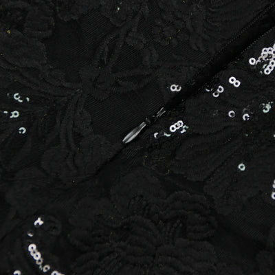 Midnight Temptation Sequin Lace Set