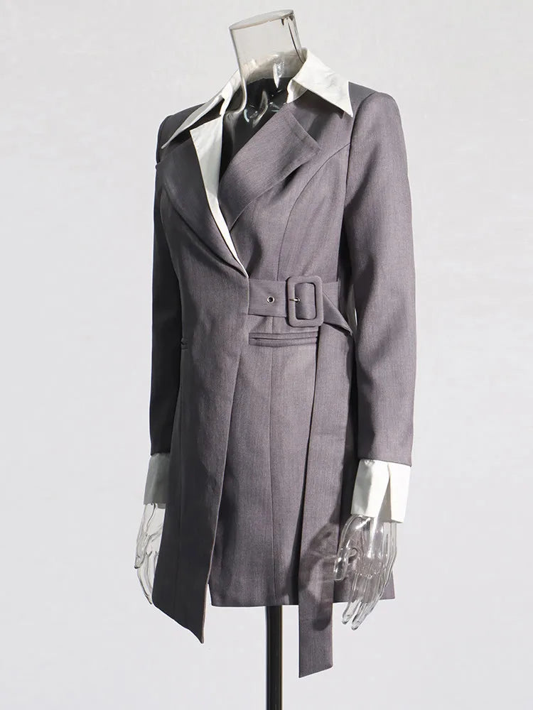 Lace-Up Detail Slim Blazer