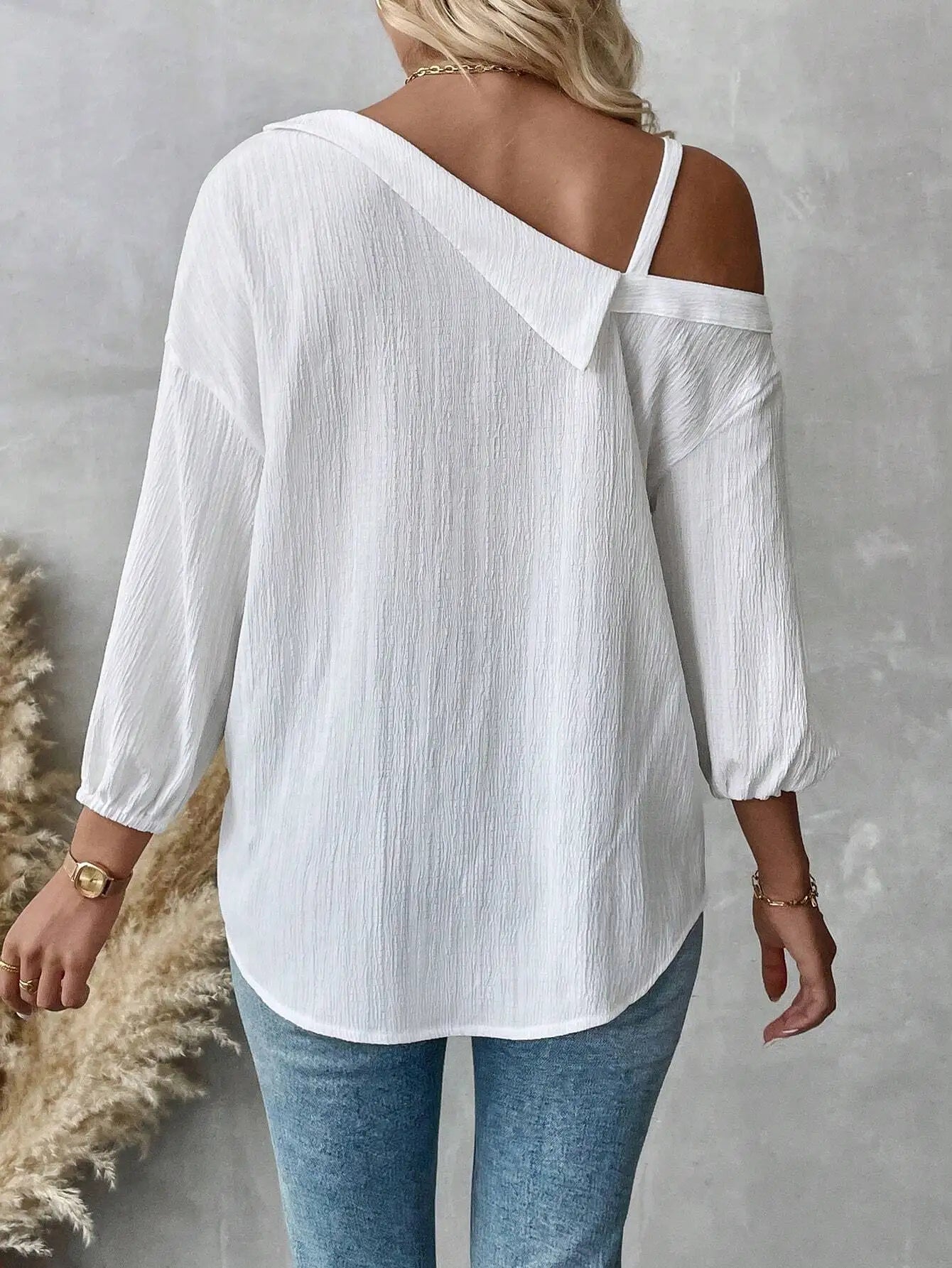 Textured Loose-Fit Casual Top