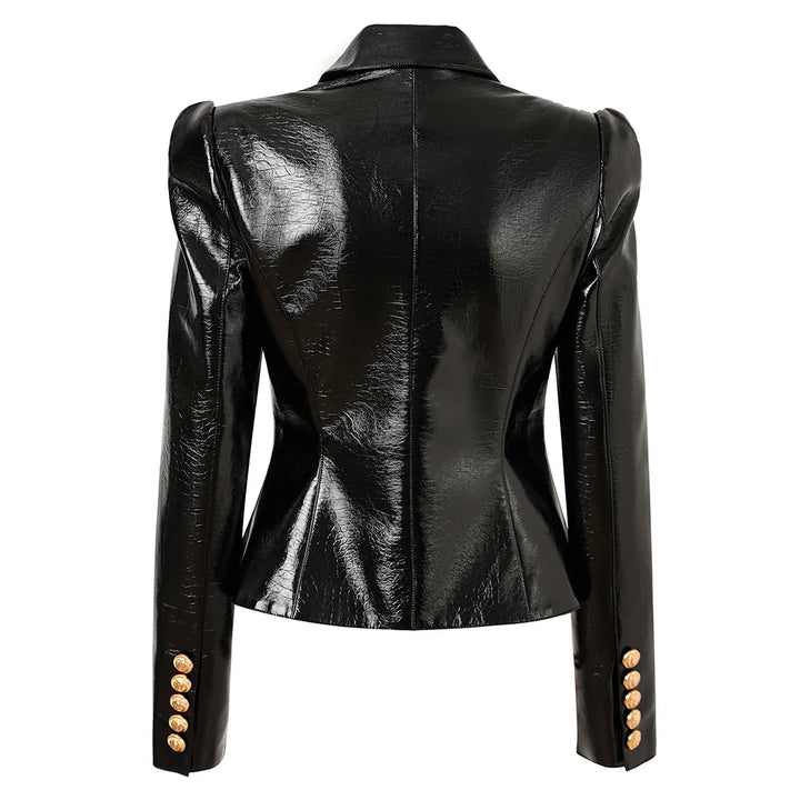 Bold and Beautiful Leather Blazer Jacket