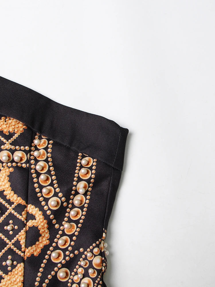 Baroque Elegance One-Shoulder Mini Dress