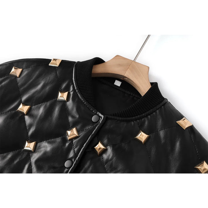 Gold Studded Moto Jacket