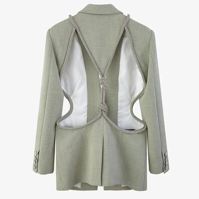 The Diva Cut Out Diamond Blazer