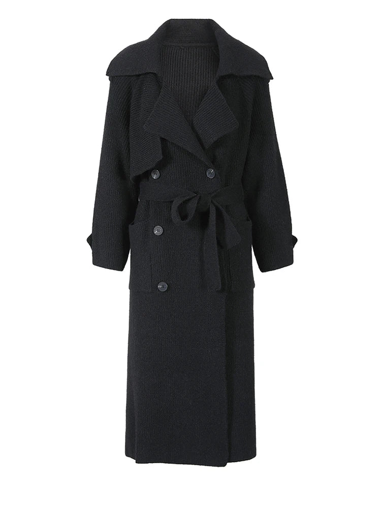 Ashley Knitted Cardigan Trench Coat