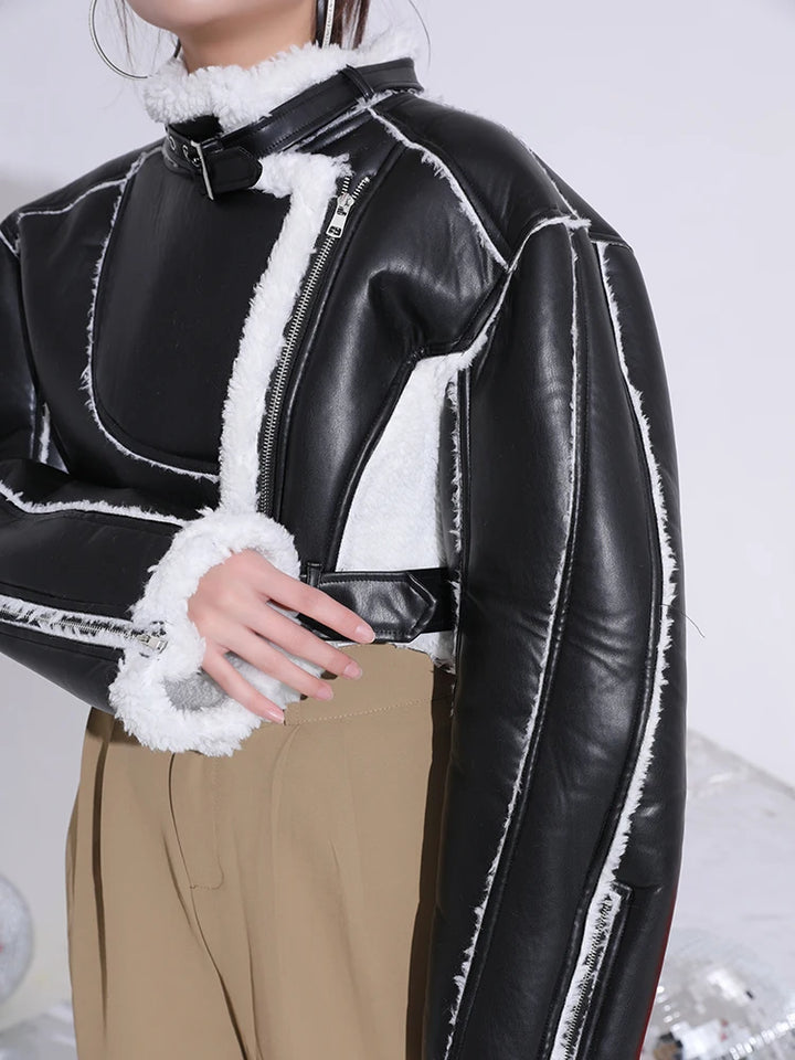Jane Leather Aviator Jacket