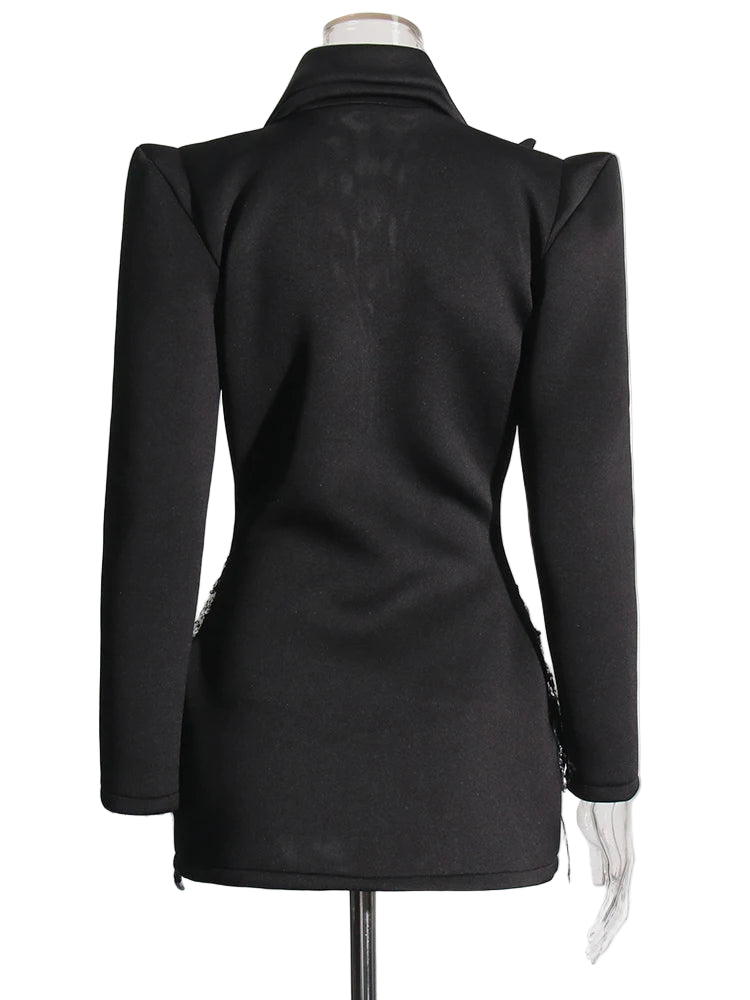 Midnight Crystal Embellished Blazer