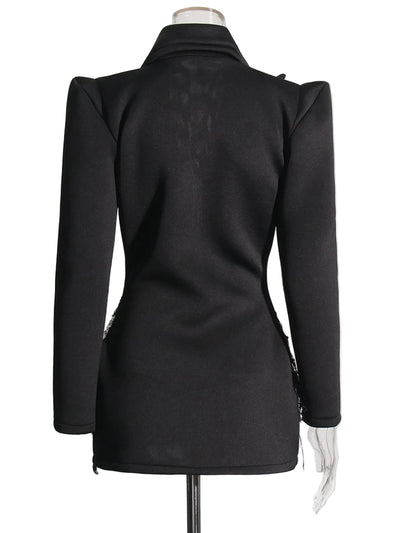 Midnight Crystal Embellished Blazer