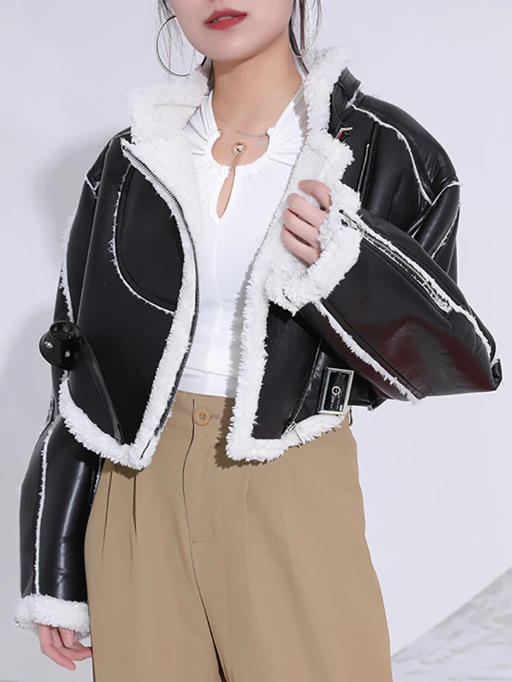 Jane Leather Aviator Jacket