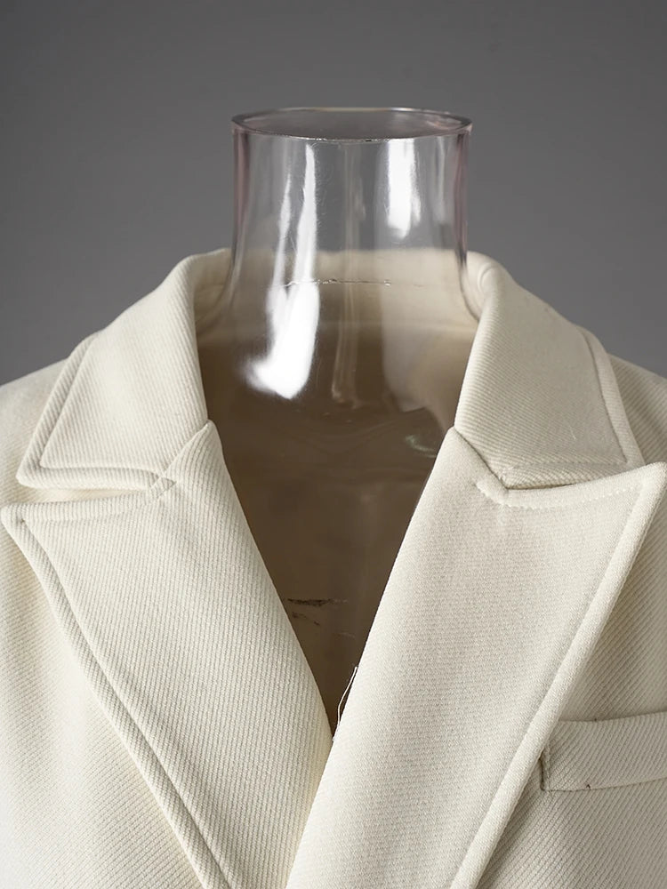 Sage Single Brested Long Flower Trench Coat