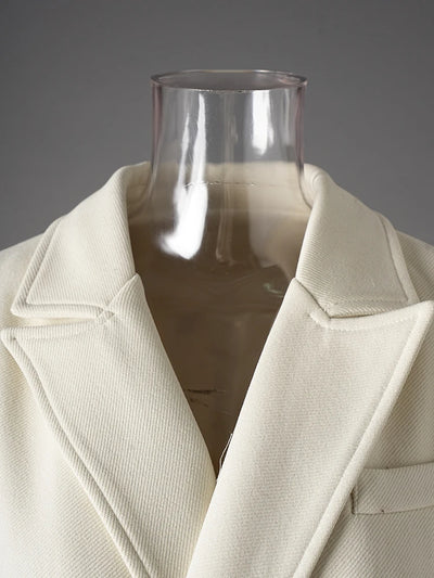 Sage Single Brested Long Flower Trench Coat