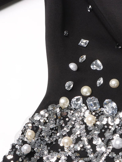 Midnight Crystal Embellished Blazer