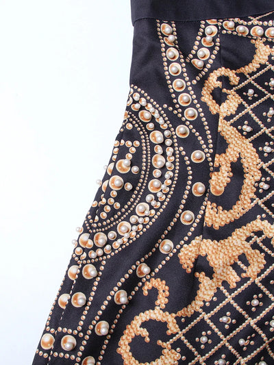 Baroque Elegance One-Shoulder Mini Dress