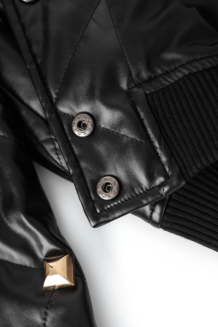 Gold Studded Moto Jacket