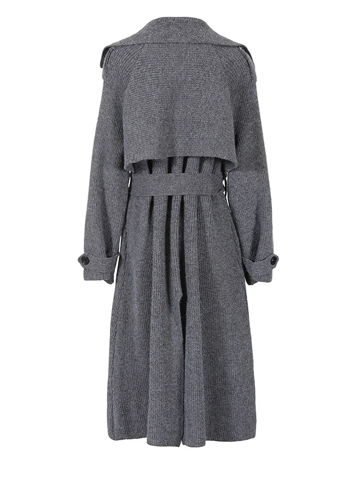 Ashley Knitted Cardigan Trench Coat