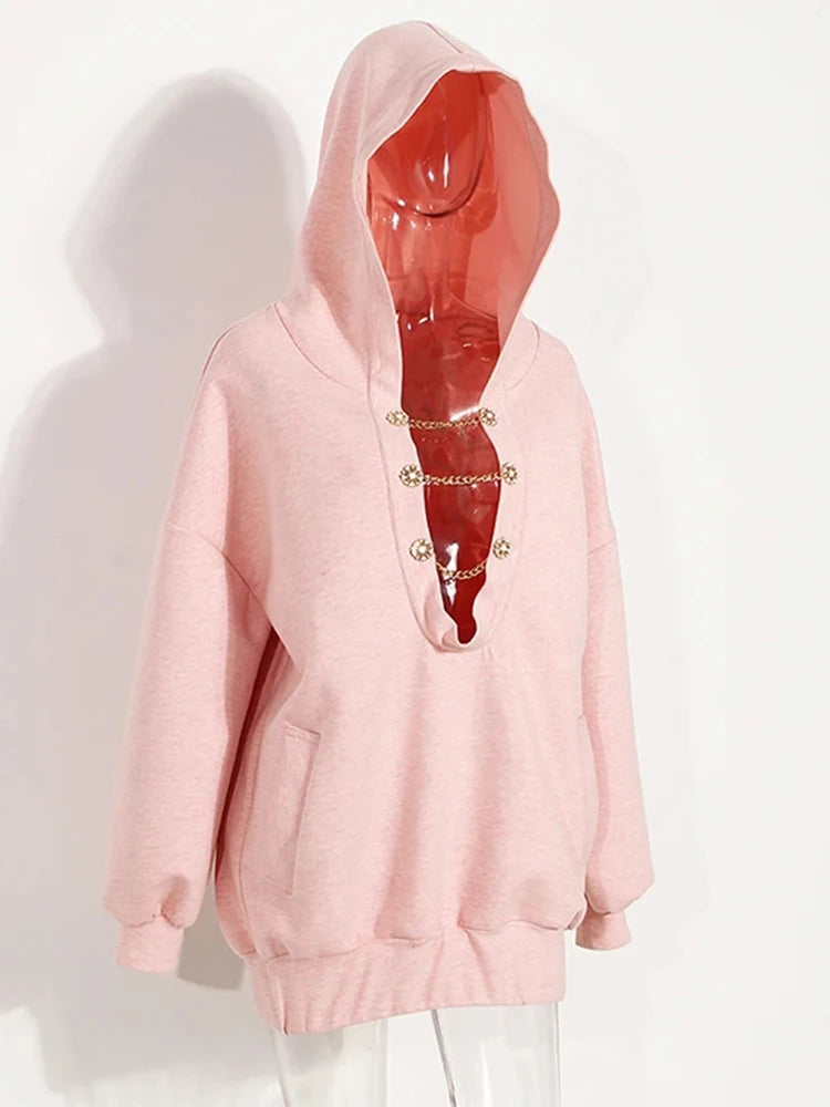 Deep V Diamonds Chain Sweatshirt