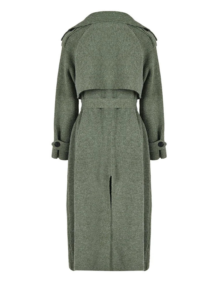 Ashley Knitted Cardigan Trench Coat