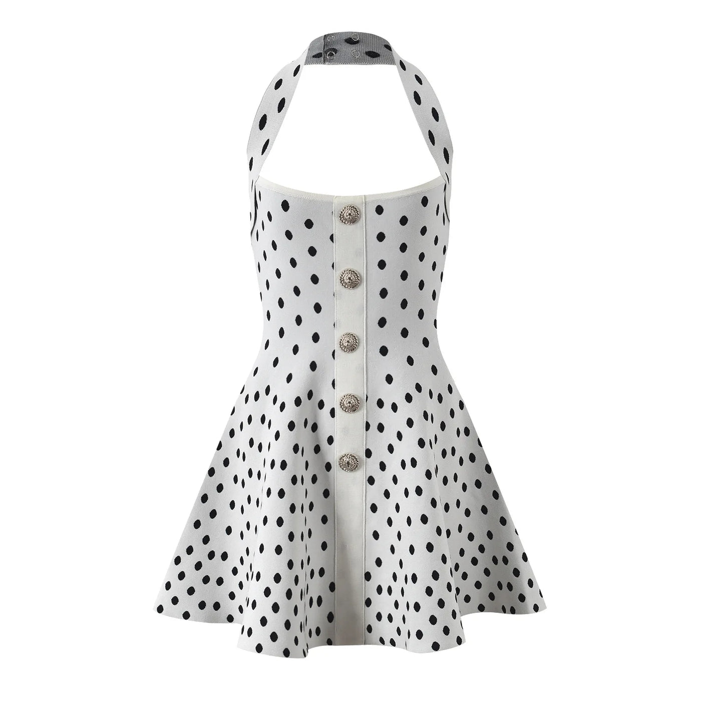 Flirty Polka Halter Dress