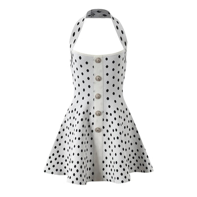 Flirty Polka Halter Dress