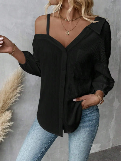 Textured Loose-Fit Casual Top