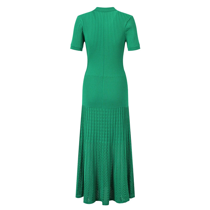 Silva French Style Knitted Short Sleeve Maxi Dress