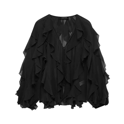 Laurie Elegant Ruffle Blouse