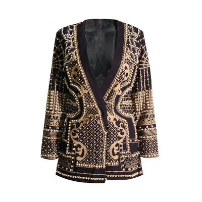 Regal Embellished Statement Blazer