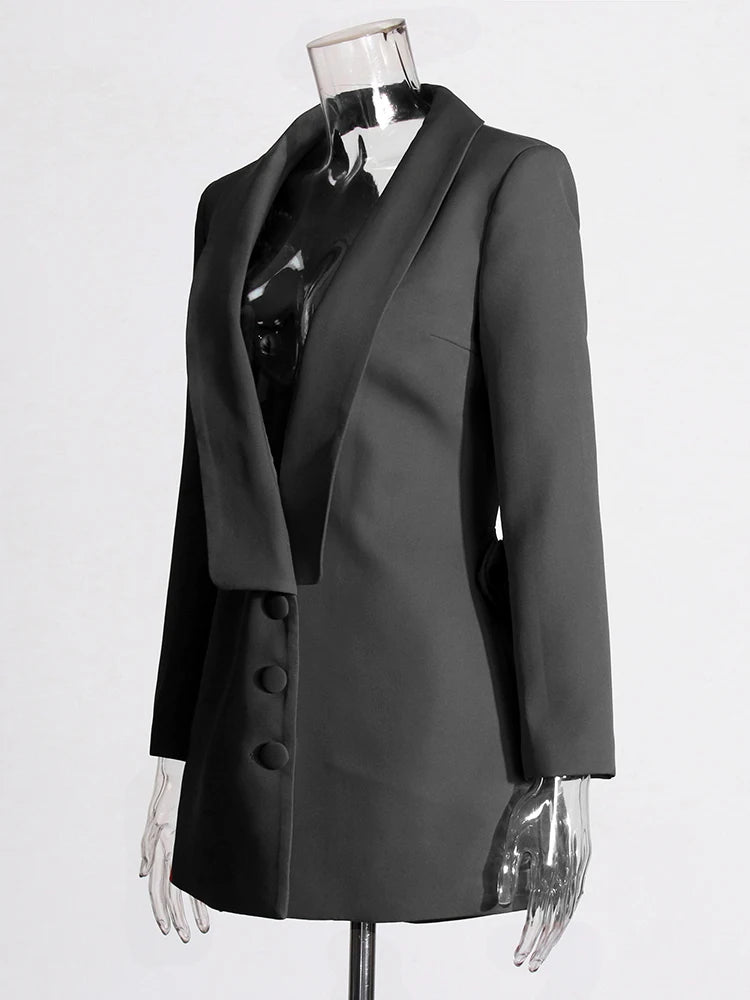 Bold Elegance Open-Back Blazer