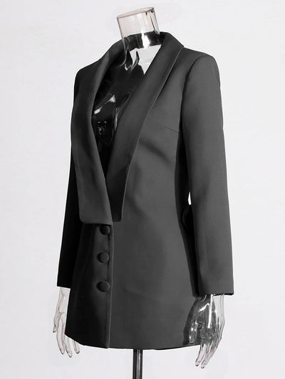 Bold Elegance Open-Back Blazer