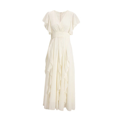 Emerald Flutter Sleeve Maxi Dress.