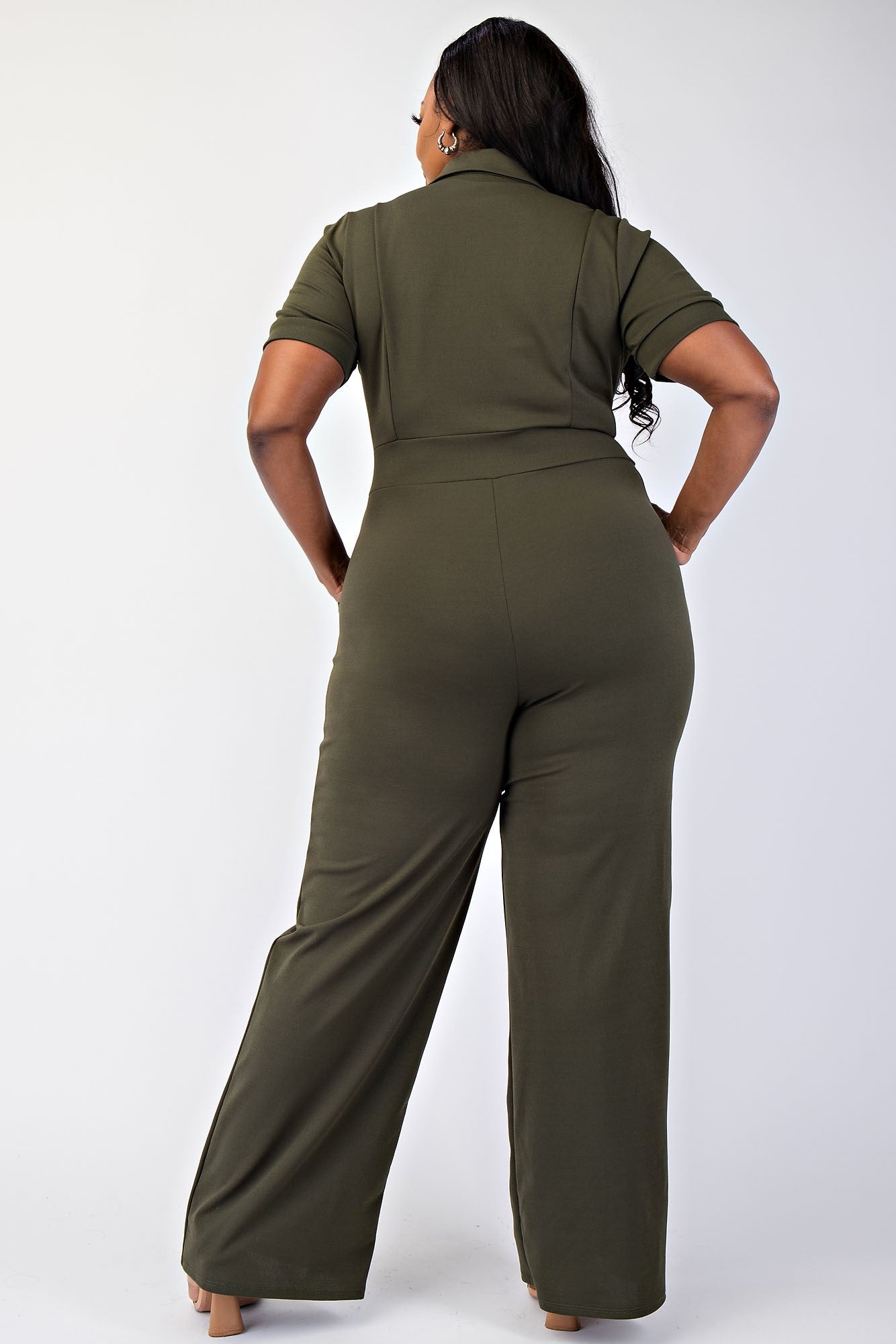 Cynthia Scuba Front Zipper Jumpsuit