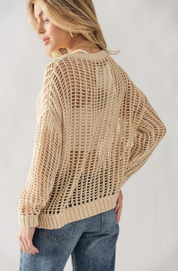 TIFFANY HOLLOW OUT CROCHET TOP