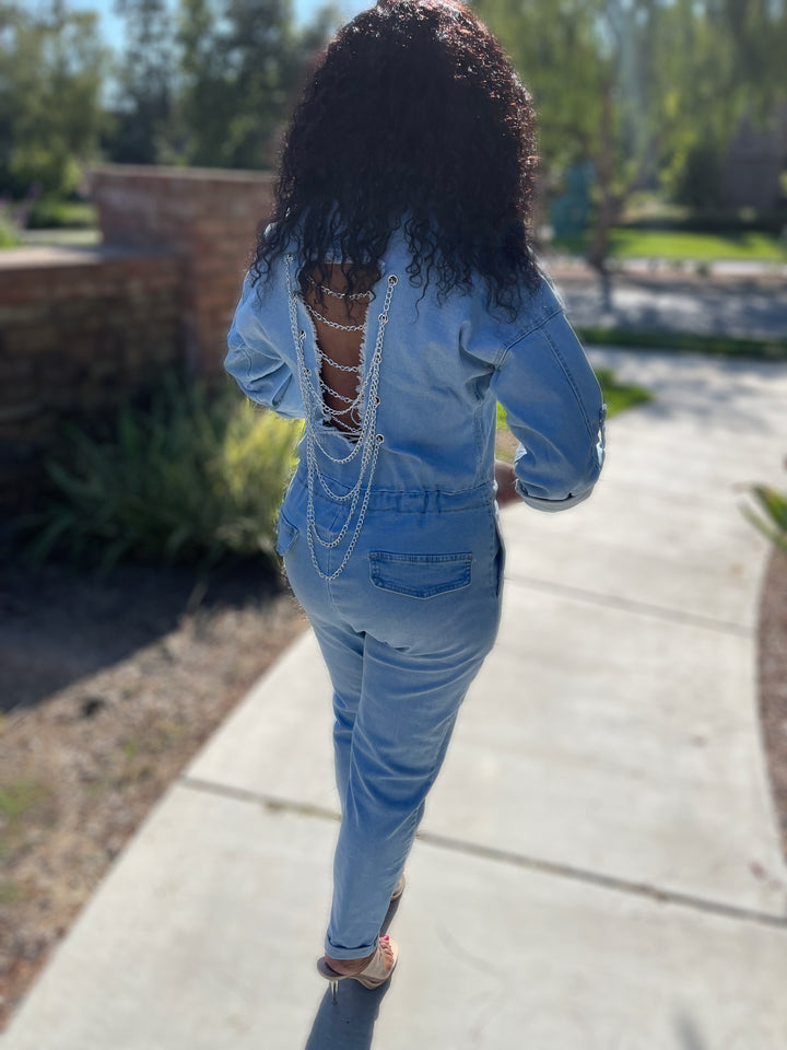 Mixed Emotions Denim Jumpsuit