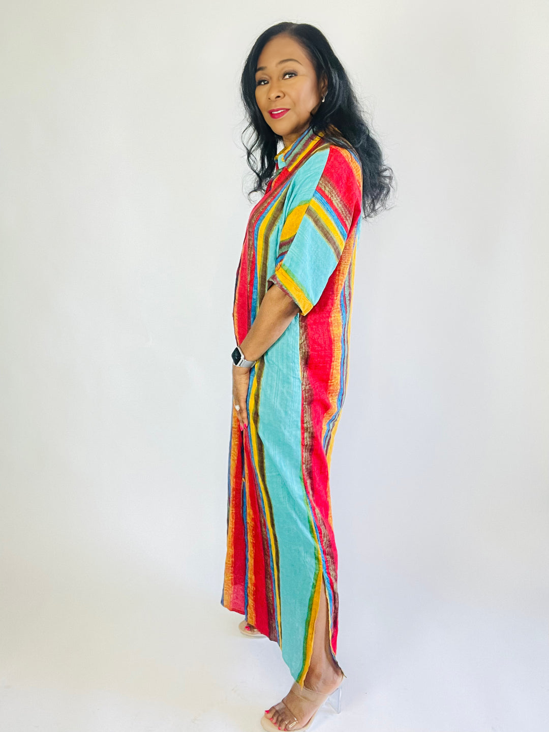 Abena Button Down Maxi Dress