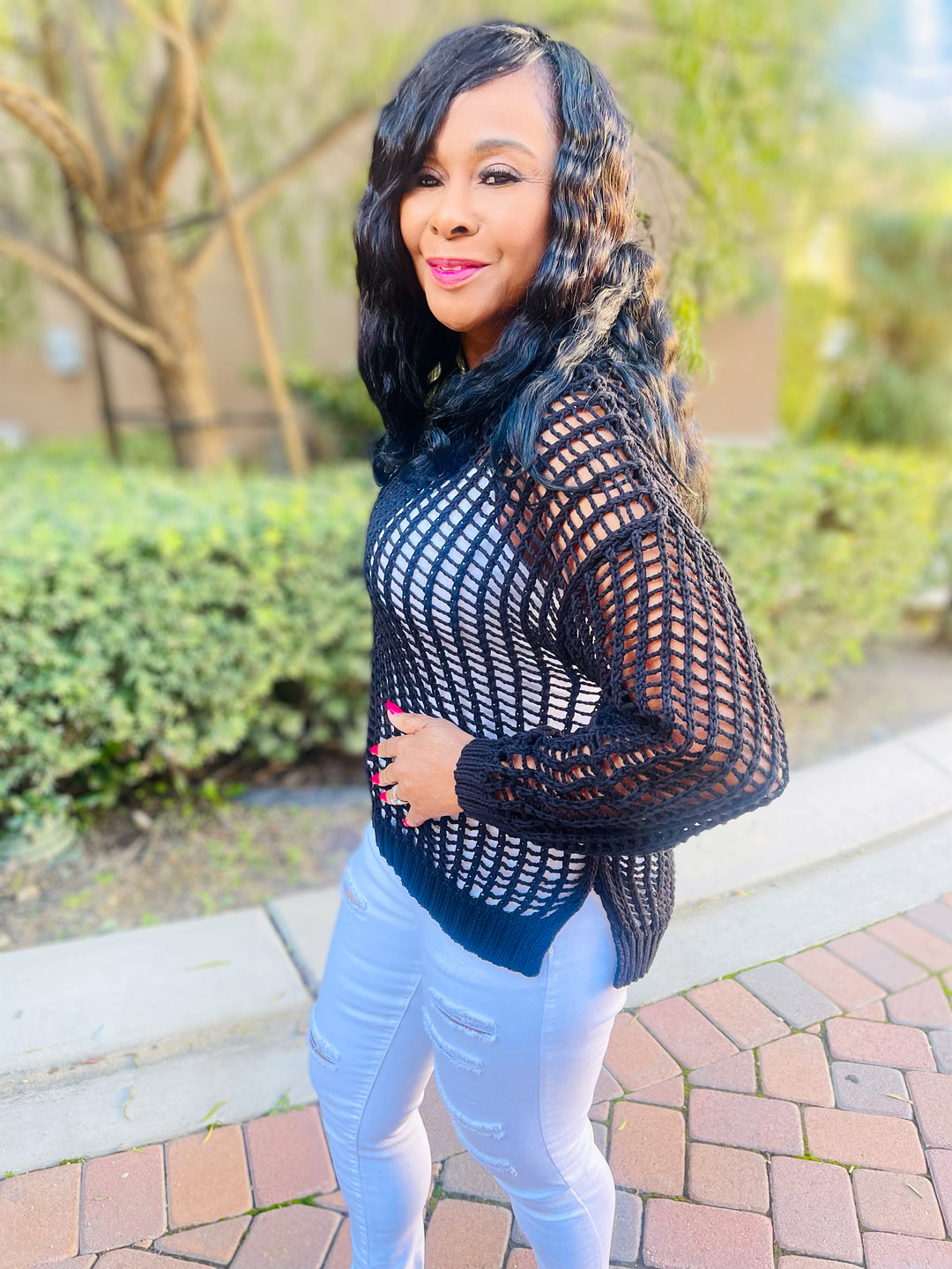 Tiffany Hollow Out Crochet Top