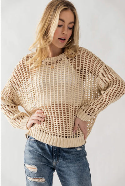 TIFFANY HOLLOW OUT CROCHET TOP
