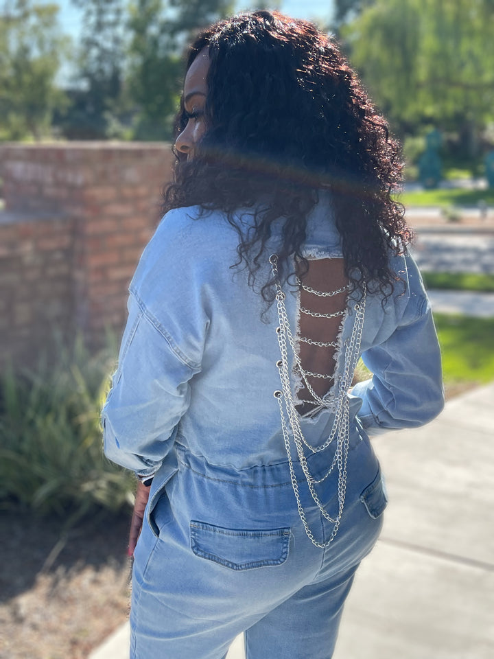 Mixed Emotions Denim Jumpsuit